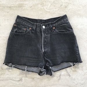 Levi’s High Rise Button-Fly Cut-Off Denim Shorts